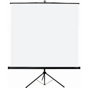 120" Tripod Projector Screen Matte White 16:9 Portable Manual Pull Up Front Projection